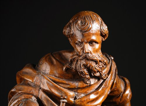 « Saint Paul l'Apôtre » Sculpture en bois massif 